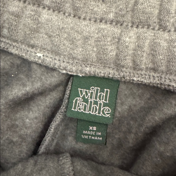 Gray and Off White High Waist Sweatpants Joggers 2 sweatpant combo XS - Picture 5 of 5